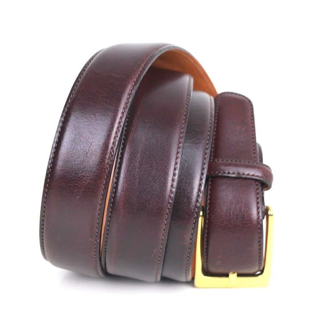 Trafalgar BROWN GENUINE LEATHER 1 1/8"Wd CASUAL DRESS MEN'S BELT Sz 42 (I42